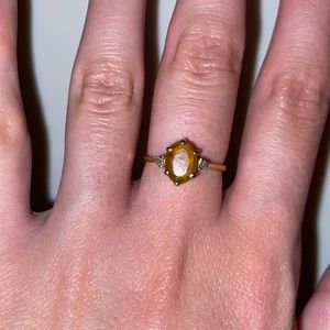 November Gold Birthstone Ring
